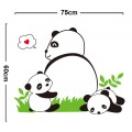 Panda Family Wall Sticker